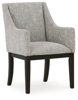 Burkhaus Dining Table and 8 Chairs in Dark Brown by Ashley at Eve Furniture