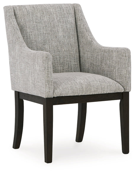 Burkhaus Dining Table and 8 Chairs in Dark Brown by Ashley at Eve Furniture