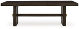 Burkhaus Dining Table and 8 Chairs with Storage by Ashley at Eve Furniture