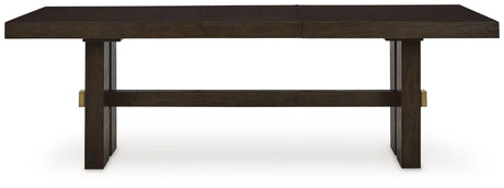 Burkhaus Dining Table and 8 Chairs with Storage by Ashley at Eve Furniture