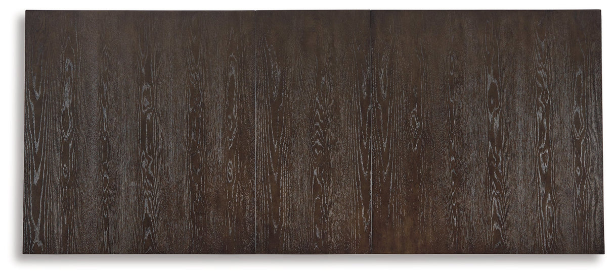 Burkhaus Dining Table and 8 Chairs with Storage by Ashley at Eve Furniture