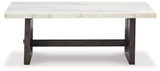 Burkhaus White/Dark Brown Coffee Table