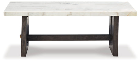 Burkhaus White/Dark Brown Coffee Table