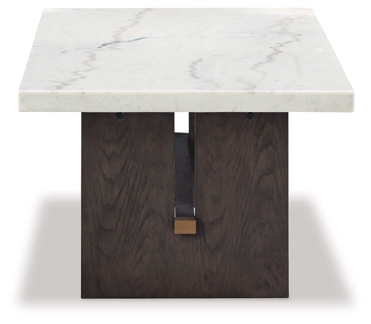 Burkhaus White/Dark Brown Coffee Table