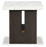 Burkhaus White/Dark Brown End Table