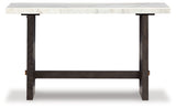 Burkhaus White/Dark Brown Sofa Table