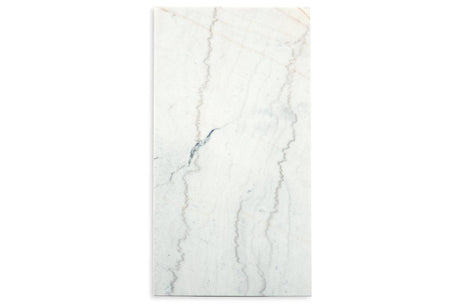 Burkhaus White/Dark Brown Coffee Table and 2 Ends by Ashley at Eve Furniture