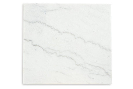 Burkhaus White/Dark Brown Coffee Table and 2 Ends by Ashley at Eve Furniture