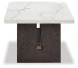 Burkhaus White/Dark Brown Coffee Table by Ashley at Eve Furniture
