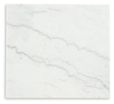 Burkhaus White/Dark Brown End Table by Ashley at Eve Furniture
