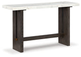 Burkhaus White/Dark Brown Sofa Table by Ashley at Eve Furniture