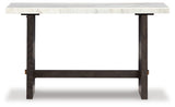 Burkhaus White/Dark Brown Sofa Table by Ashley at Eve Furniture