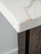Burkhaus White/Dark Brown Sofa Table by Ashley at Eve Furniture