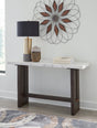 Burkhaus White/Dark Brown Sofa Table by Ashley at Eve Furniture