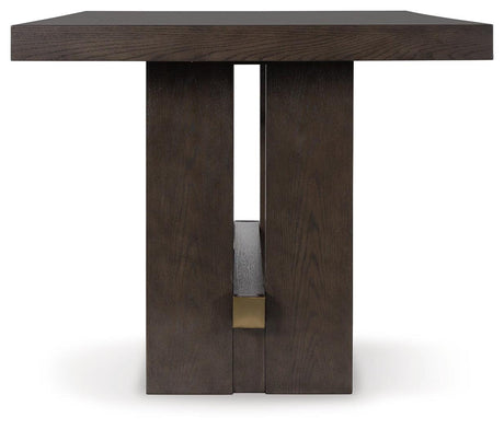 Burkhaus Dark Brown Counter Height Dining Table by Ashley at Eve Furniture