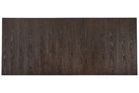 Burkhaus Dark Brown Dining Extension Table by Ashley at Eve Furniture