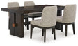 Burkhaus Dark Brown Dining Table and 4 Chairs by Ashley at Eve Furniture