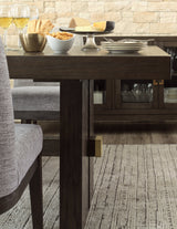 Burkhaus Dining Table and 8 Chairs with Storage by Ashley at Eve Furniture