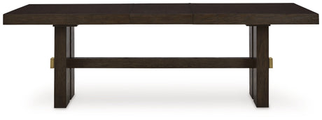 Burkhaus Dining Table and 8 Chairs with Storage by Ashley at Eve Furniture