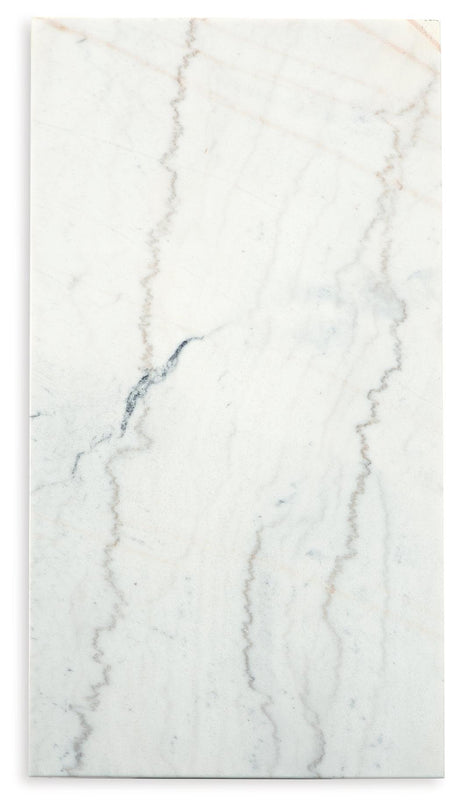 Burkhaus White/Dark Brown Coffee Table by Ashley at Eve Furniture