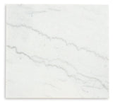 Burkhaus White/Dark Brown End Table by Ashley at Eve Furniture