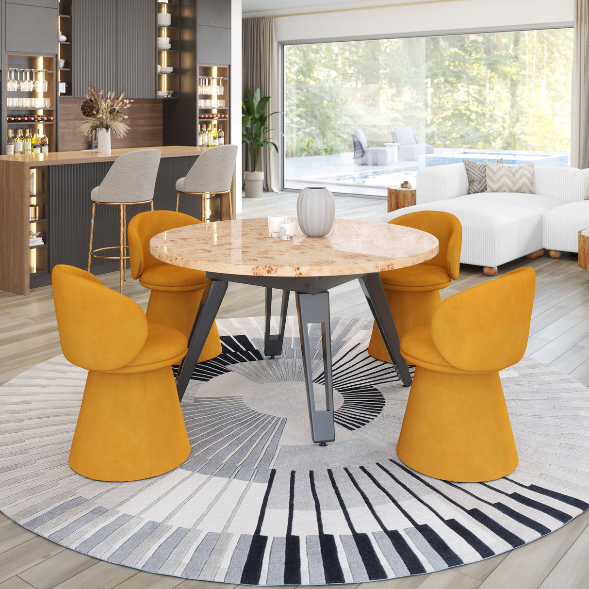 Burl Natural 2 in 1 Table by Zuomod at Eve Furniture