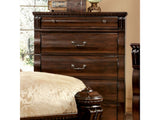 Burleigh Cherry 5-Piece Queen Bedroom Set by Furniture of America at Eve Furniture