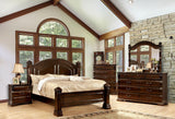 Burleigh Cherry King Poster Bed by Furniture of America at Eve Furniture