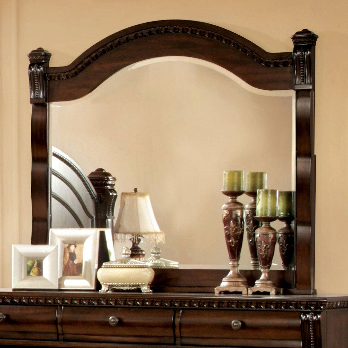 Burleigh Cherry Mirror by Furniture of America at Eve Furniture