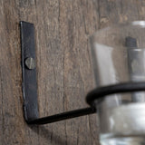 Burlington 66"H Brown Reclaimed Wood 10 Metal Ring Wall Candle Holder by Mercana at Eve Furniture