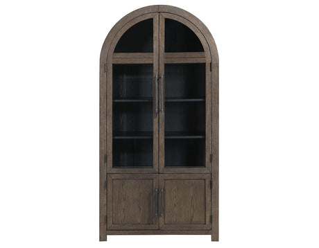 Burlington Cocoa Curio with Black Interior by Steve Silver at Eve Furniture