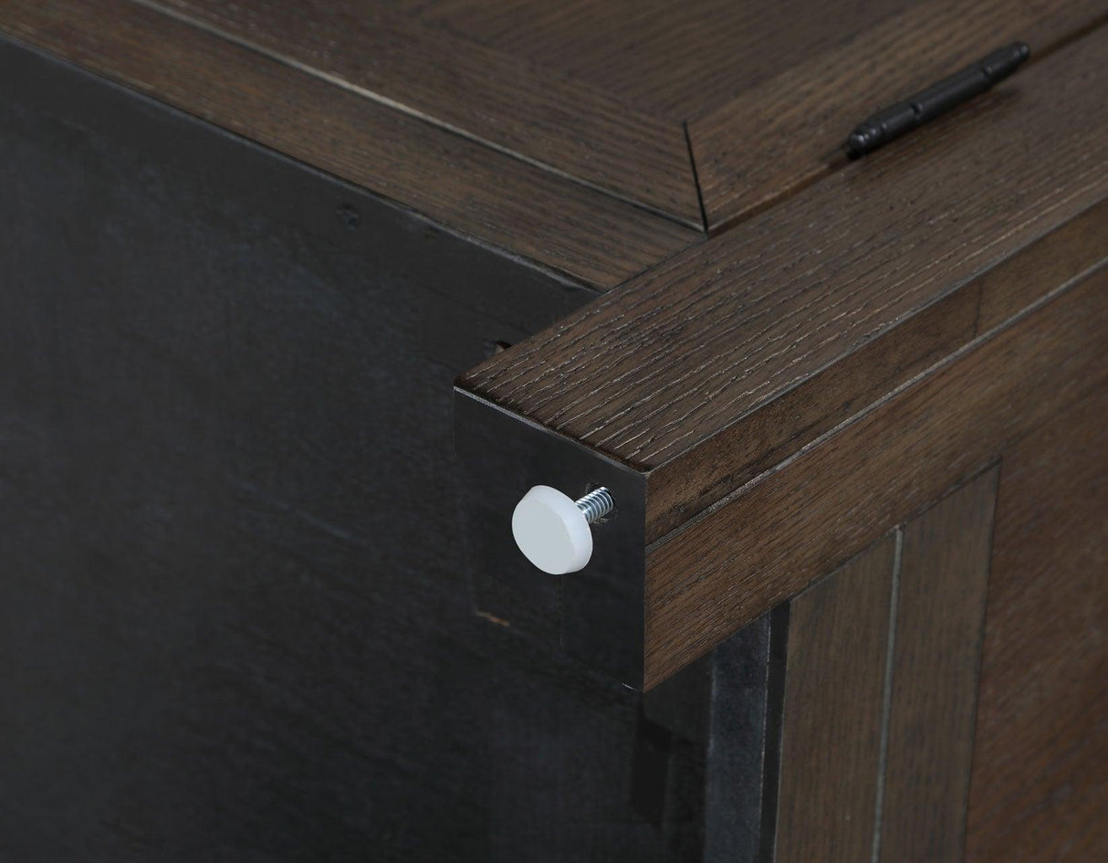 Burlington Cocoa Curio with Black Interior by Steve Silver at Eve Furniture