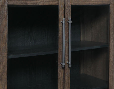 Burlington Cocoa Curio with Black Interior by Steve Silver at Eve Furniture