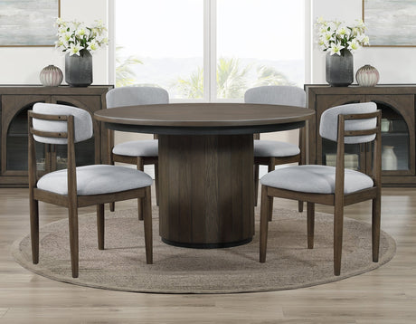 Burlington Cocoa Round Dining Room Set by Steve Silver at Eve Furniture