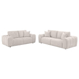 Burnett Ivory 2-piece Chenille Upholstered Sofa Set by Coaster at Eve Furniture