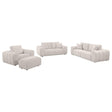 Burnett Ivory 4-piece Chenille Upholstered Sofa Set by Coaster at Eve Furniture