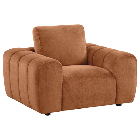 Burnett Burnt Orange 3-piece Chenille Upholstered Sofa Set by Coaster at Eve Furniture