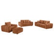 Burnett Burnt Orange 4-piece Chenille Upholstered Sofa Set by Coaster at Eve Furniture
