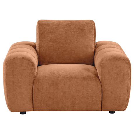 Burnett Chenille Upholstered Accent Chair Burnt Orange by Coaster at Eve Furniture