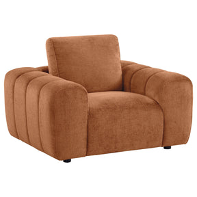 Burnett Chenille Upholstered Accent Chair Burnt Orange by Coaster at Eve Furniture