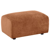 Burnett Chenille Upholstered Ottoman Burnt Orange by Coaster at Eve Furniture