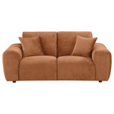 Burnett Chenille Upholstered Wide Arm Loveseat Burnt Orange by Coaster at Eve Furniture