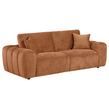 Burnett Chenille Upholstered Wide Arm Sofa Burnt Orange by Coaster at Eve Furniture