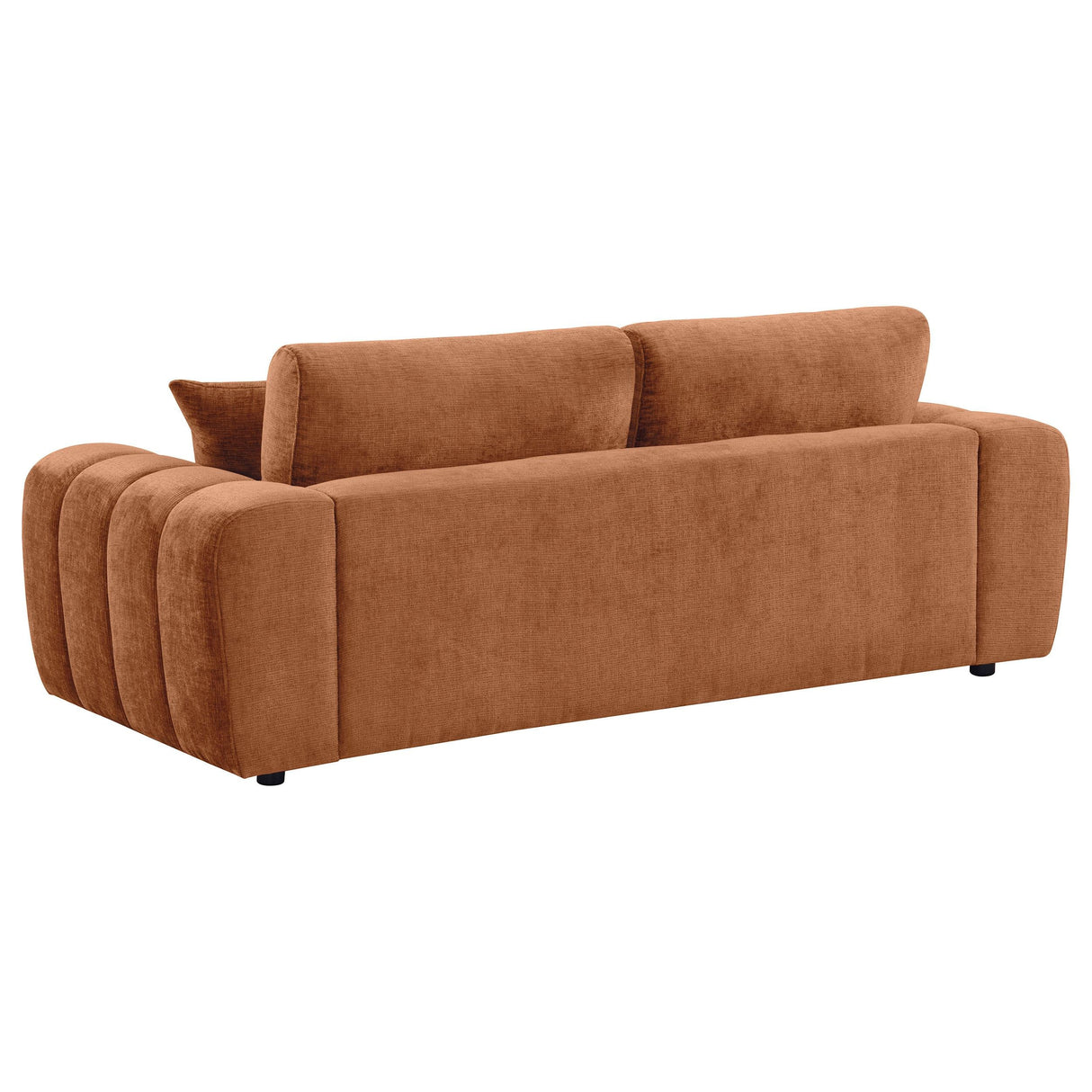 Burnett Chenille Upholstered Wide Arm Sofa Burnt Orange by Coaster at Eve Furniture