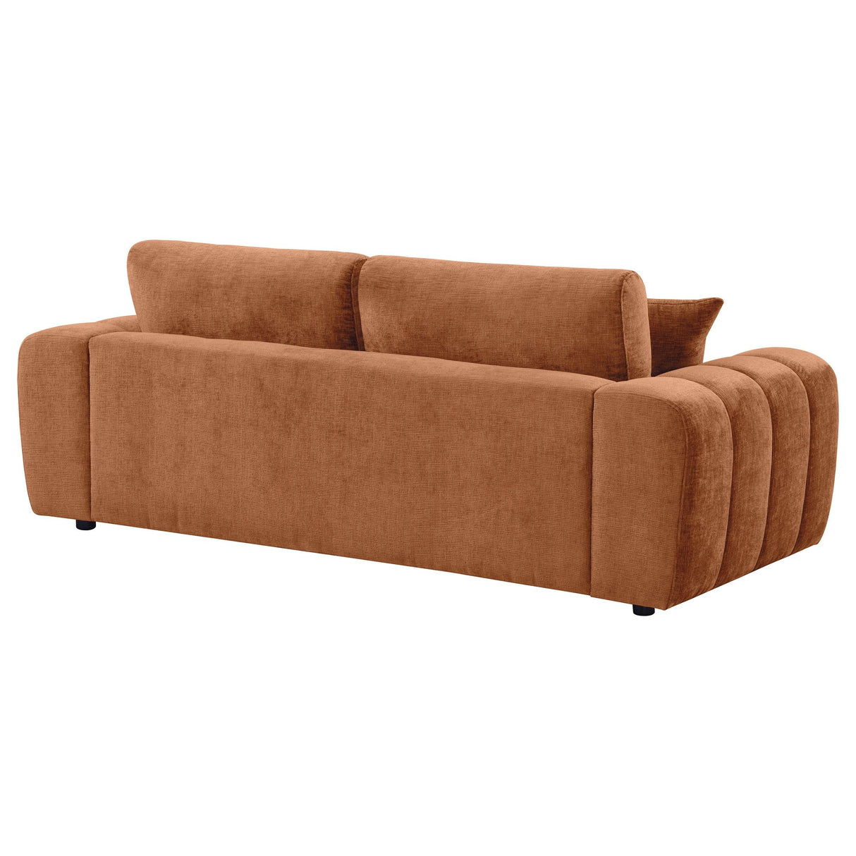Burnett Chenille Upholstered Wide Arm Sofa Burnt Orange by Coaster at Eve Furniture