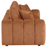 Burnett Chenille Upholstered Wide Arm Sofa Burnt Orange by Coaster at Eve Furniture