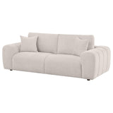 Burnett Chenille Upholstered Wide Arm Sofa Ivory by Coaster at Eve Furniture