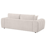 Burnett Chenille Upholstered Wide Arm Sofa Ivory by Coaster at Eve Furniture