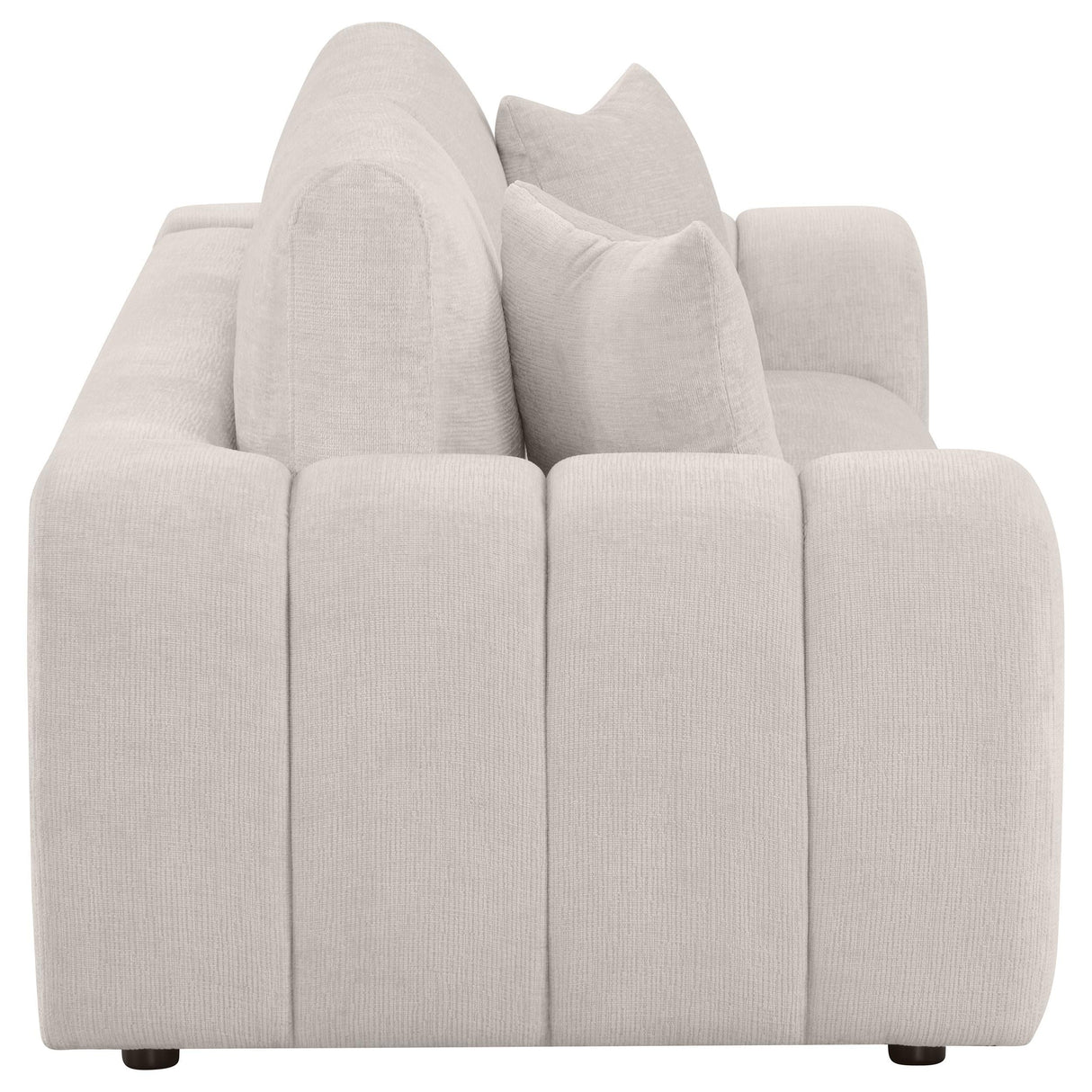Burnett Chenille Upholstered Wide Arm Sofa Ivory by Coaster at Eve Furniture