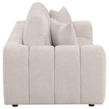 Burnett Chenille Upholstered Wide Arm Sofa Ivory by Coaster at Eve Furniture